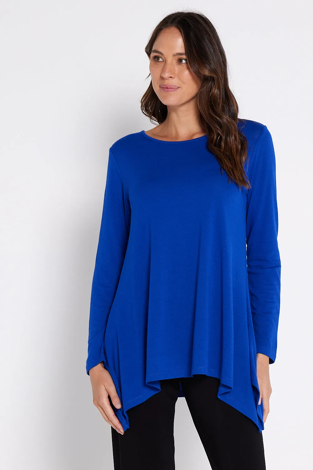 Andrea Long Sleeve Top - Blue