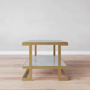 BARCLAY BIANCO BRASS END TABLE