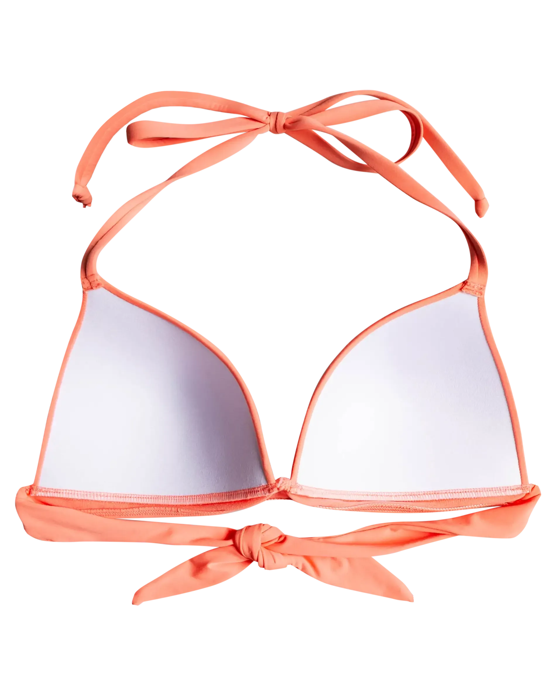 Beach Classics Moulded Triangle Bikini Top in Fusion Coral