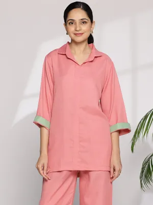 Blush CottonSlub ShirtTop