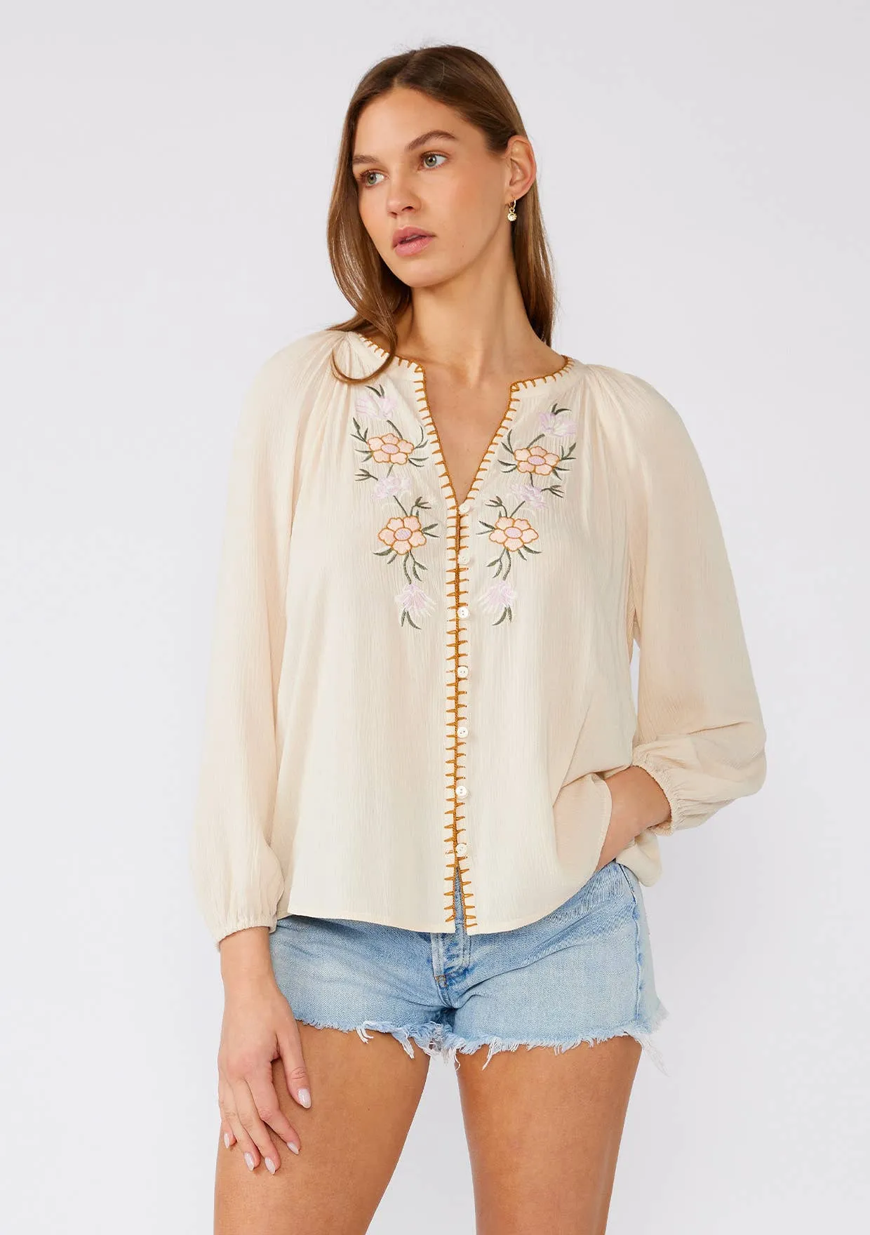 Boho Chic Embroidered Blouse