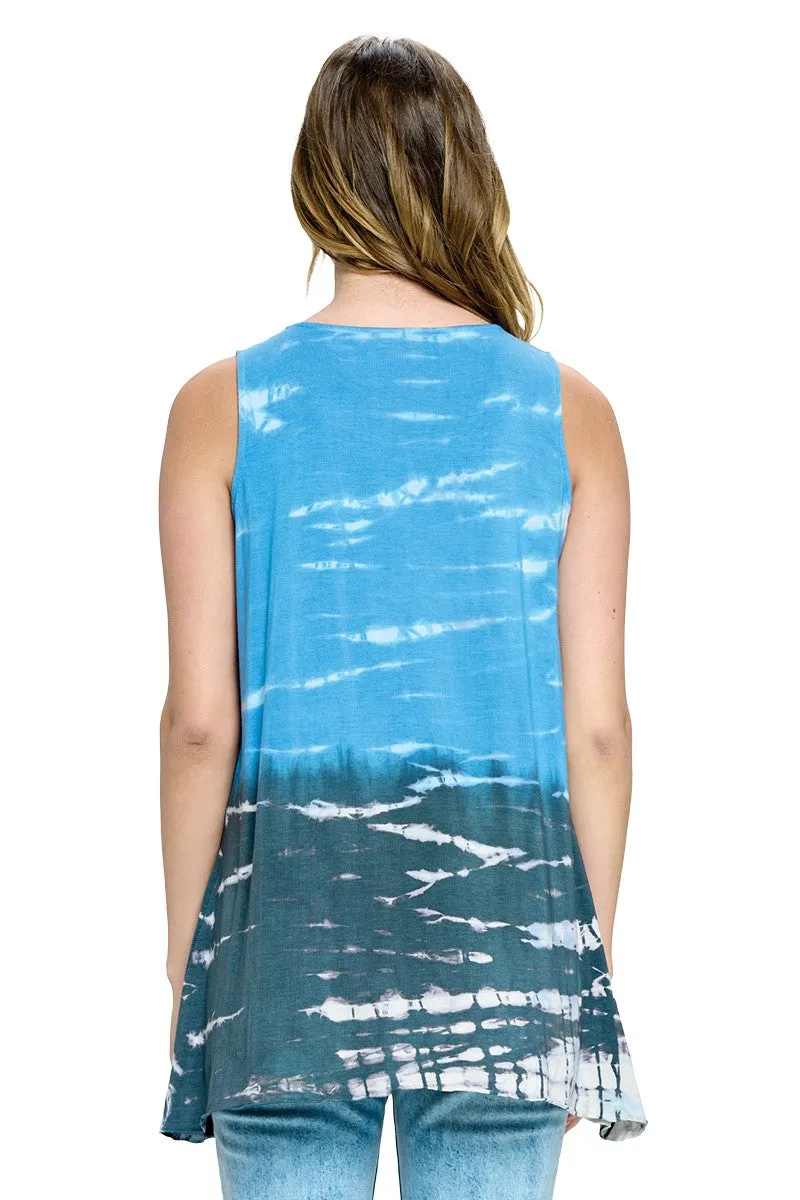 Boho Ruffled Tie Dye Top