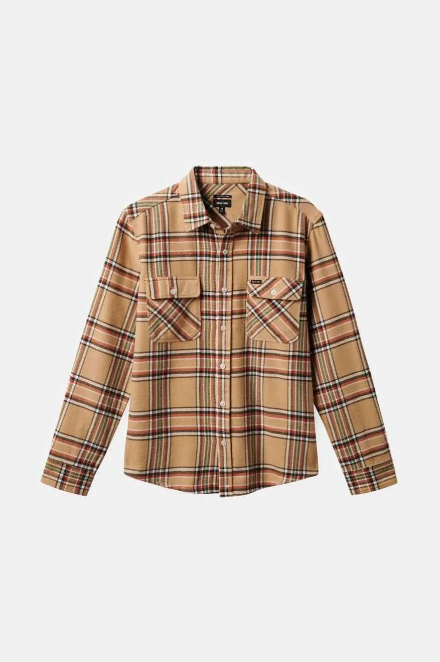 Bowery LS Flannel | Sand/OffWhite/Terra Cotta