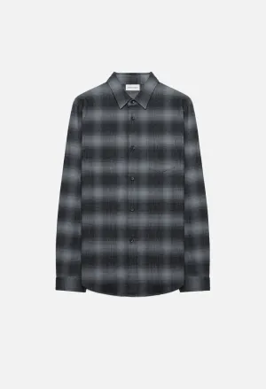 Brushed Flannel Button Up / Grey