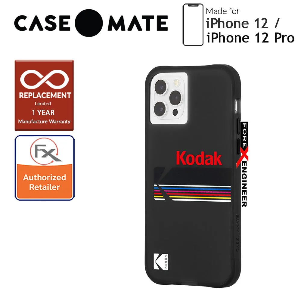 Case Mate KODAK for iPhone 12 - 12 Pro 5G 6.1" - Matte Black   Shiny Black Logo (Barcode: 840171700435)