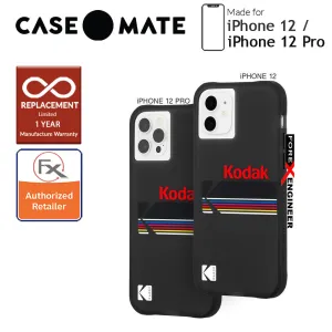 Case Mate KODAK for iPhone 12 - 12 Pro 5G 6.1" - Matte Black   Shiny Black Logo (Barcode: 840171700435)