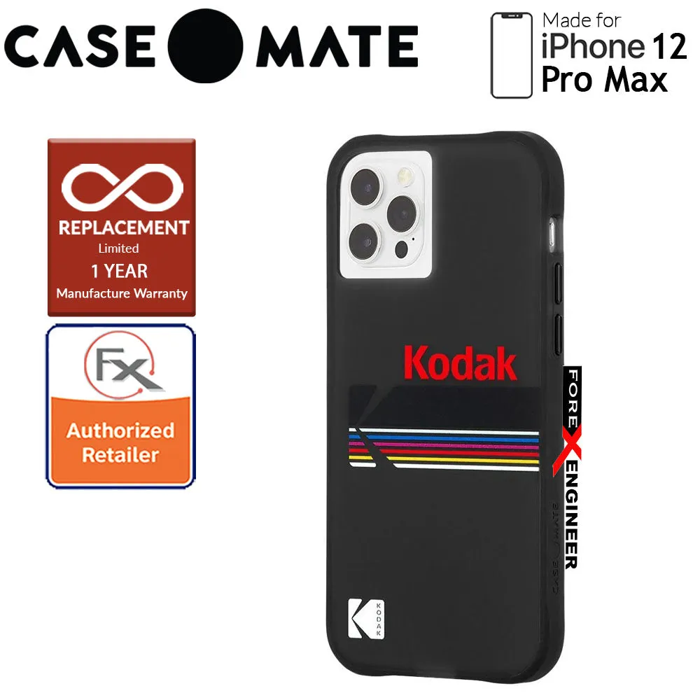 Case Mate KODAK with MicroPel for iPhone 12 Pro Max 5G 6.7" - Matte Black   Shiny Black Logo (Barcode: 840171700398 )