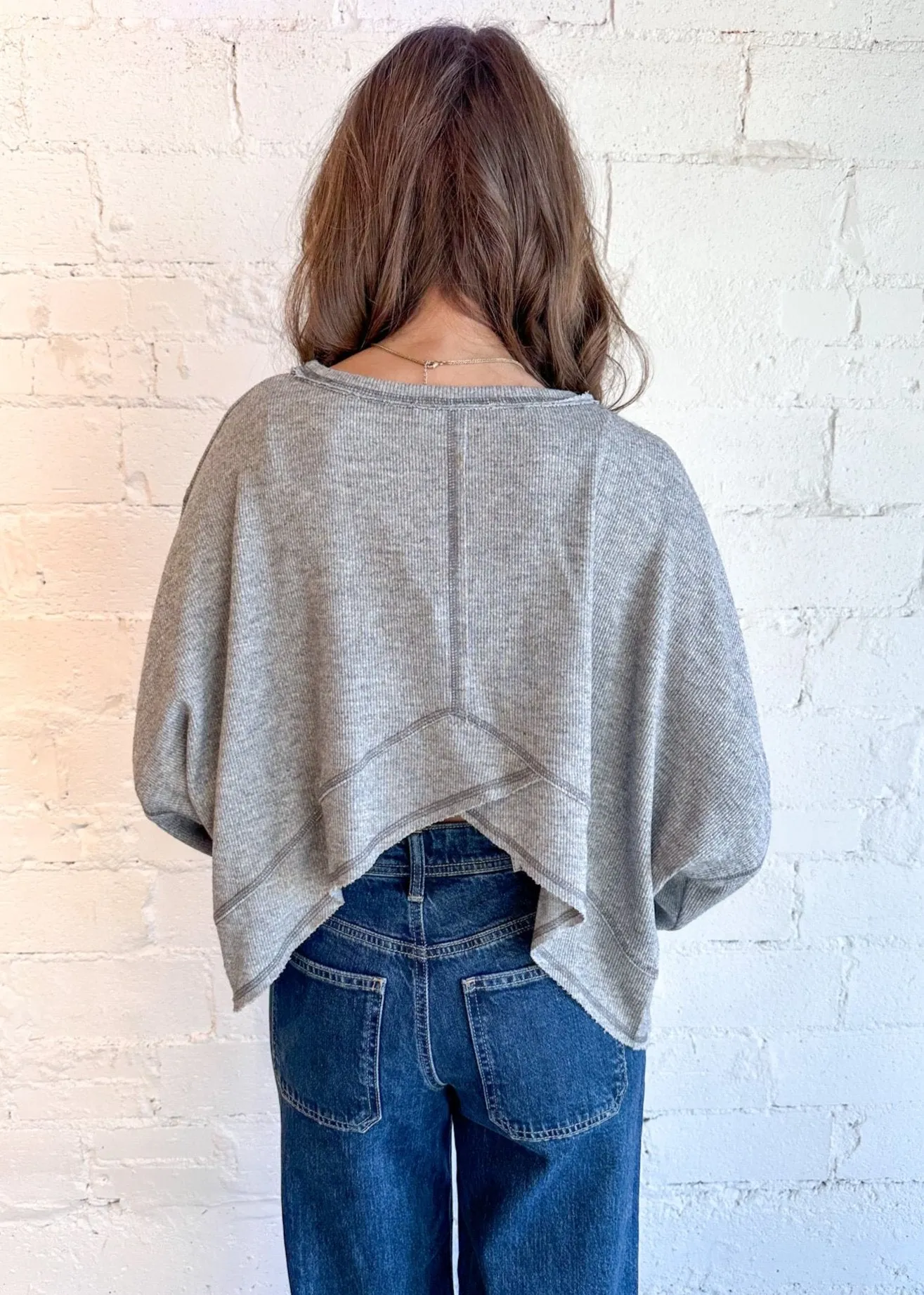 Charcoal Chill Knit Top