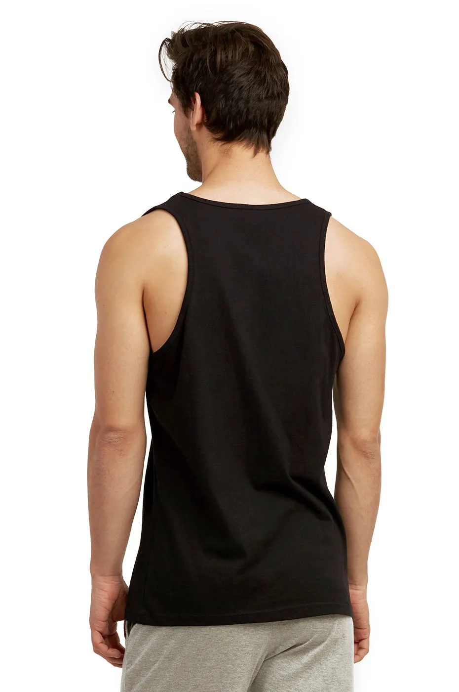 COTTONBELL MEN'S HEAVY TANK TOP (MT200C_BLACK)