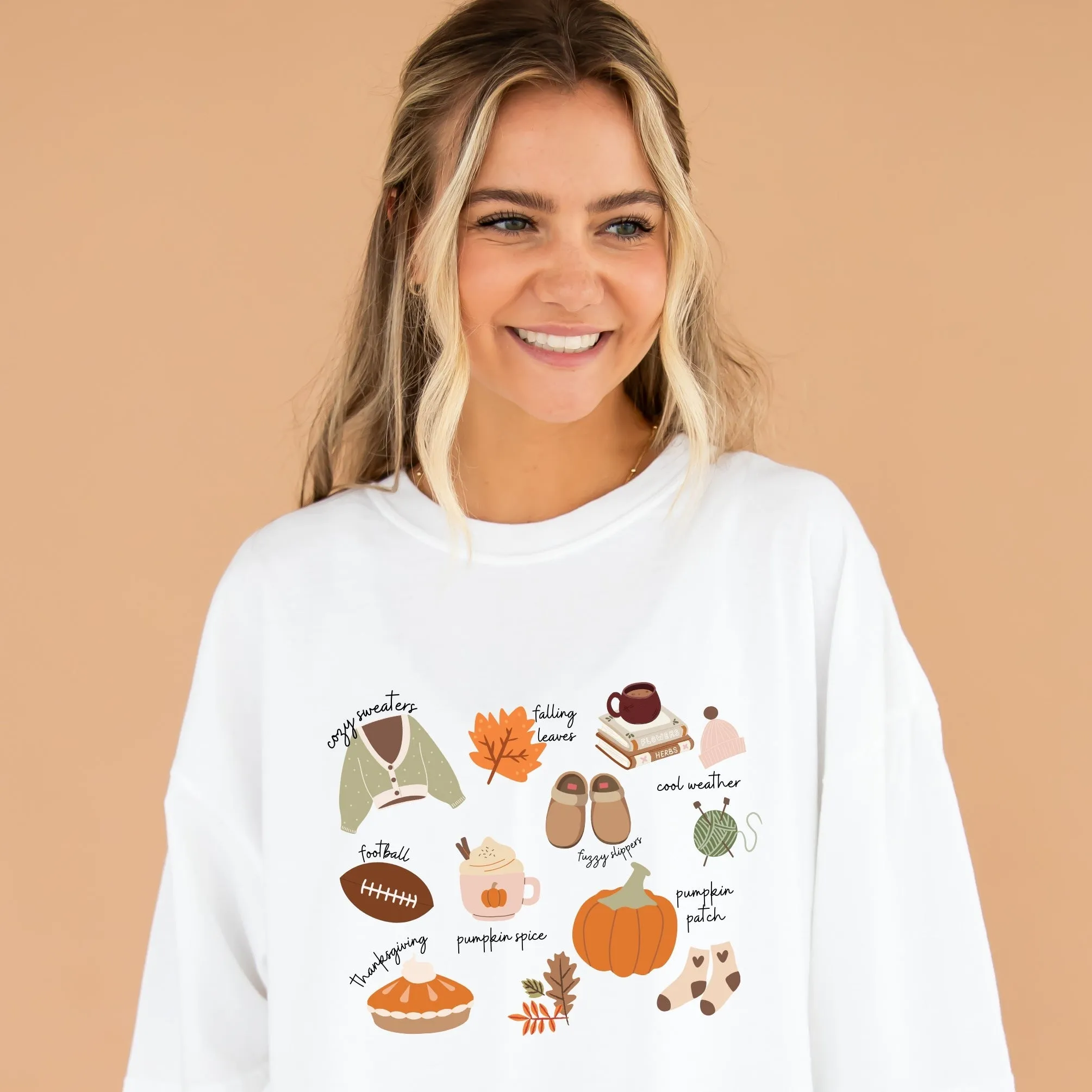 Cozy Fall Girly Comfort Colors T-Shirt