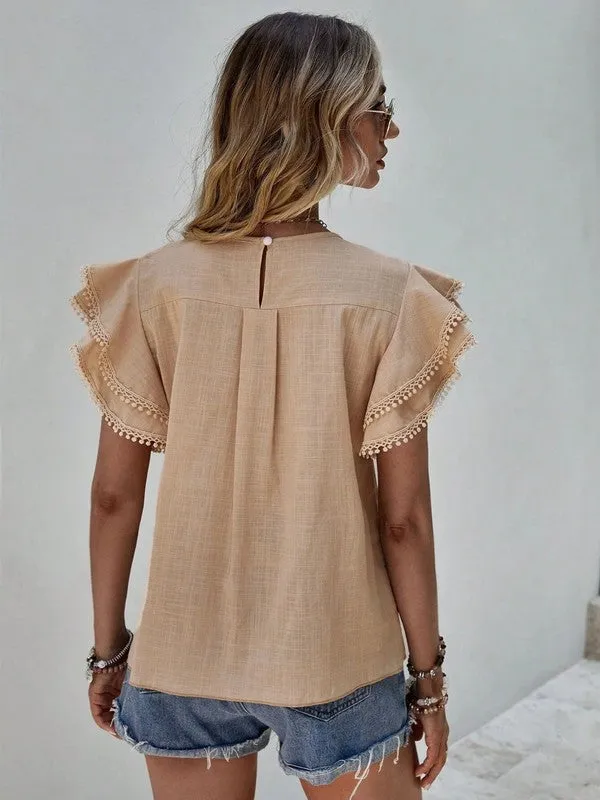 Denise Ruffle Cap Sleeve Top *Online Only*