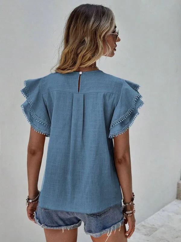 Denise Ruffle Cap Sleeve Top *Online Only*