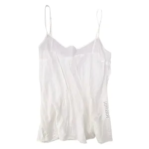 DKNY White Silky Satin Blouse XS S