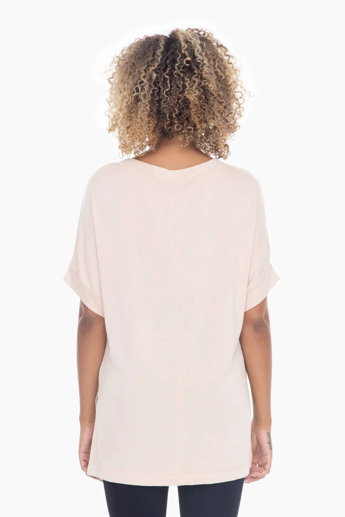 Dolman Sleeve Oversized Tunic Tee