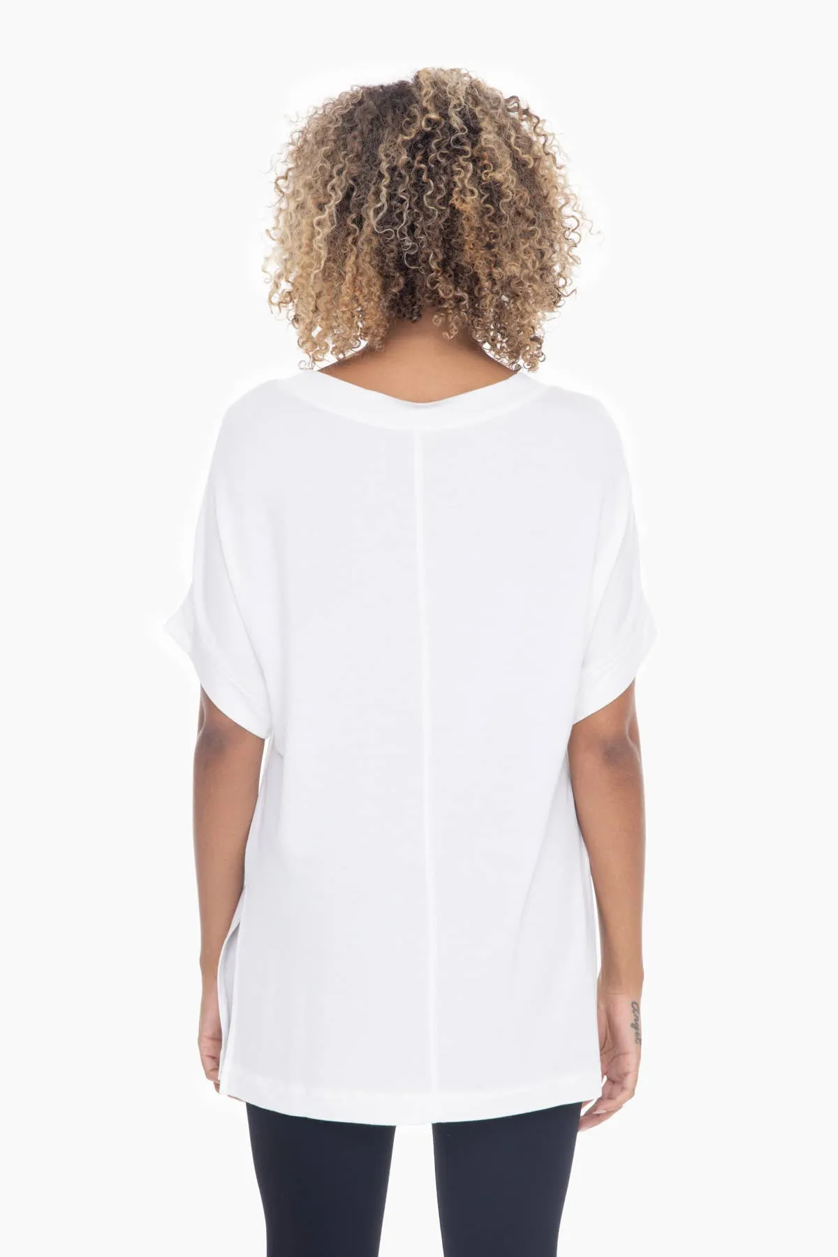 Dolman Sleeve Oversized Tunic Tee