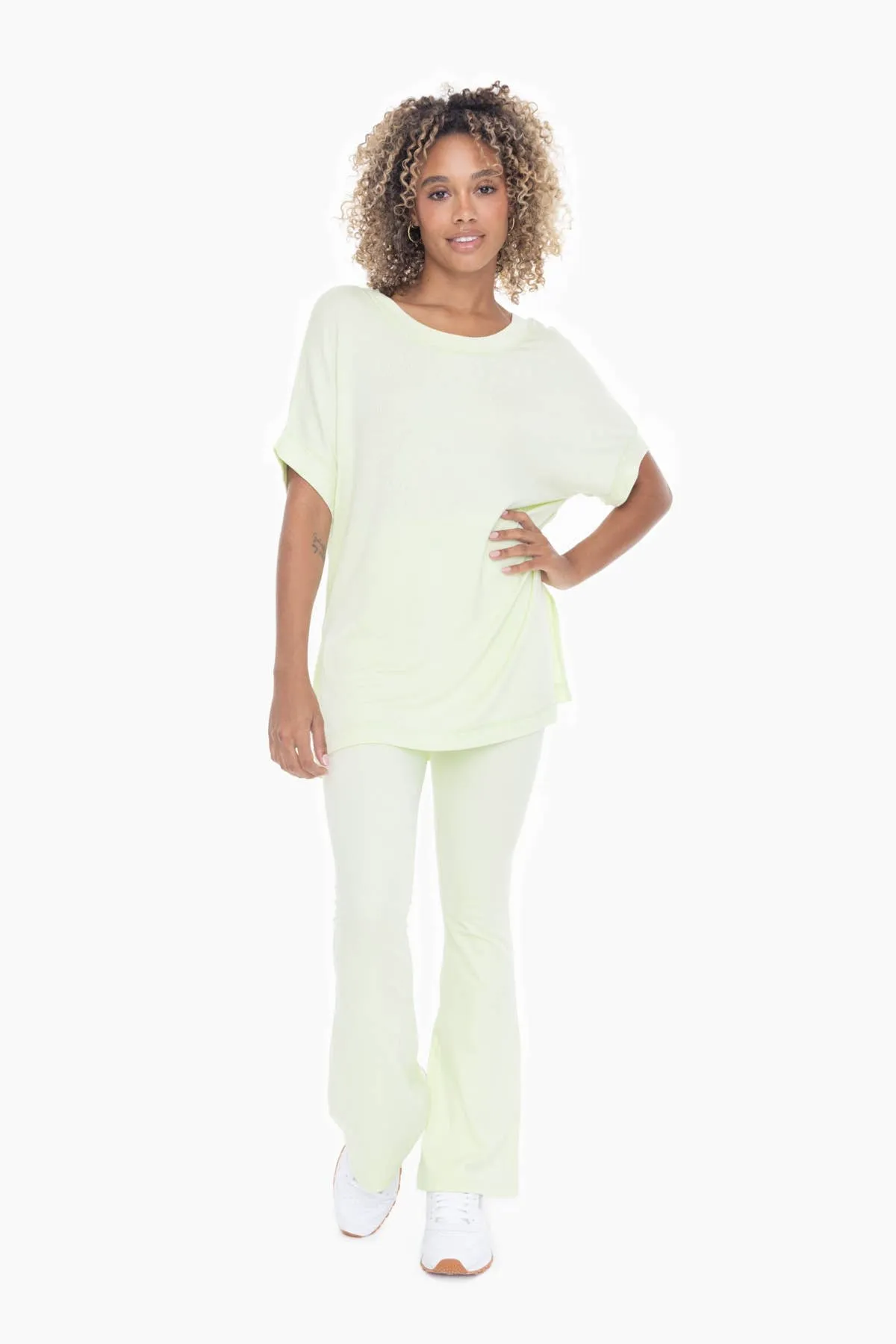 Dolman Sleeve Oversized Tunic Tee