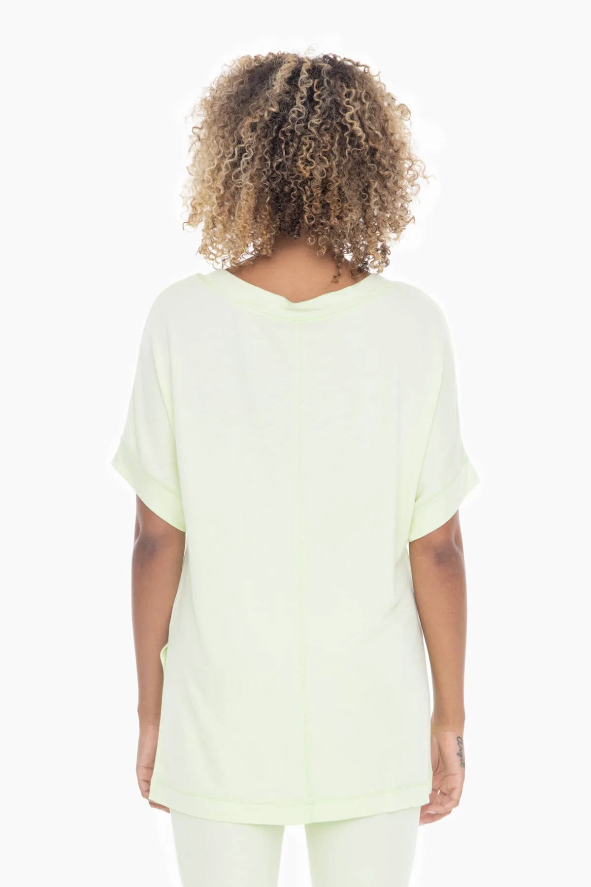 Dolman Sleeve Oversized Tunic Tee