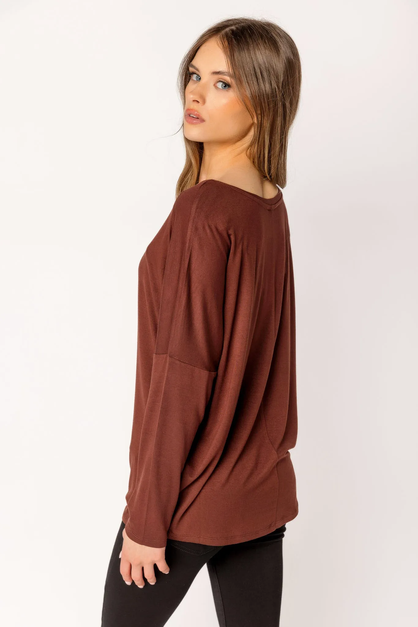 Dolman-sleeve Tunic Top