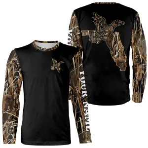 Duck Hunting In Florida Waterfowl Camo Customize 3D Long Sleeve, Personalized Hunting Gift