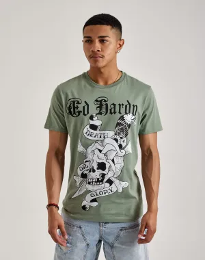 Ed Hardy Death Or Glory Skull Tee