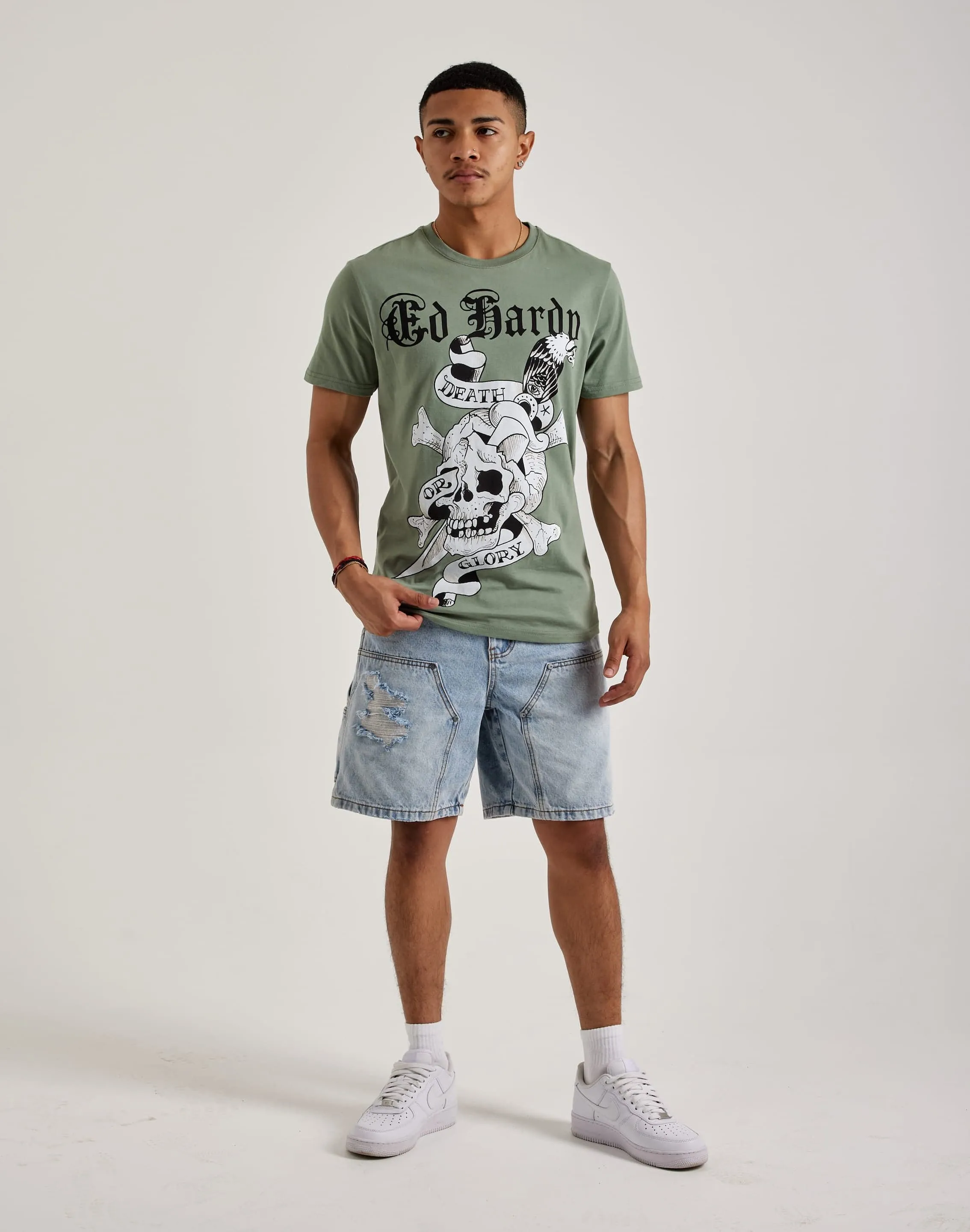 Ed Hardy Death Or Glory Skull Tee