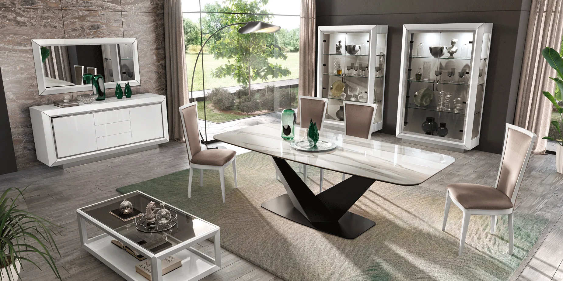 Elite White Dining Room Set