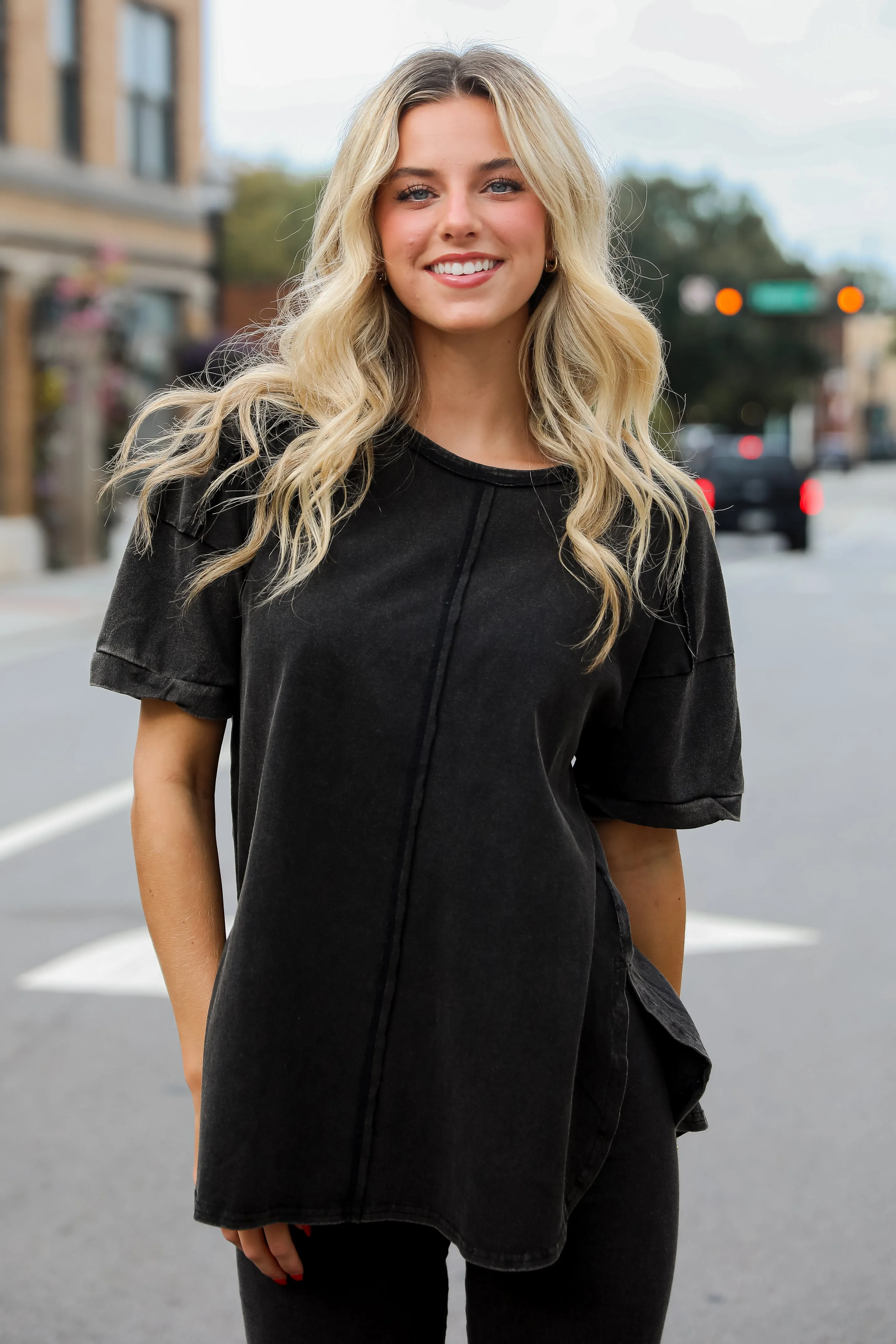 FINAL SALE - Comfy Mindset Oversized Tee - DU DEAL