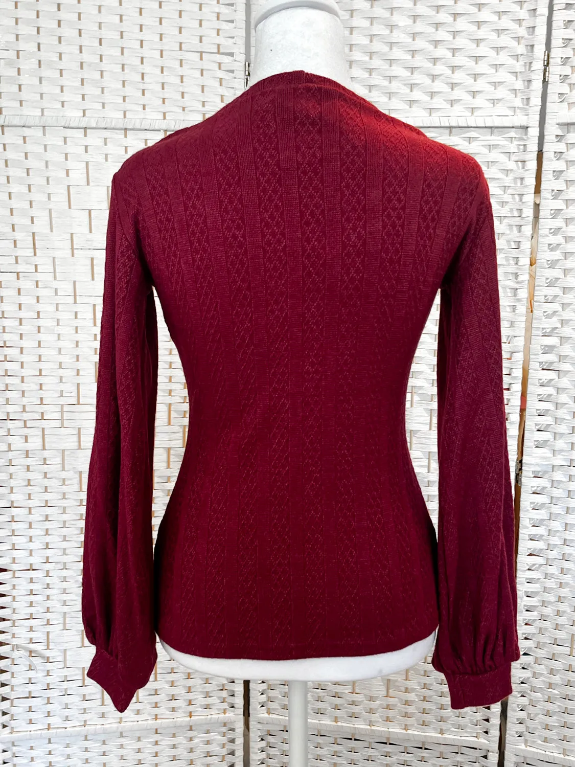 Grace Top - Pointelle, Merlot