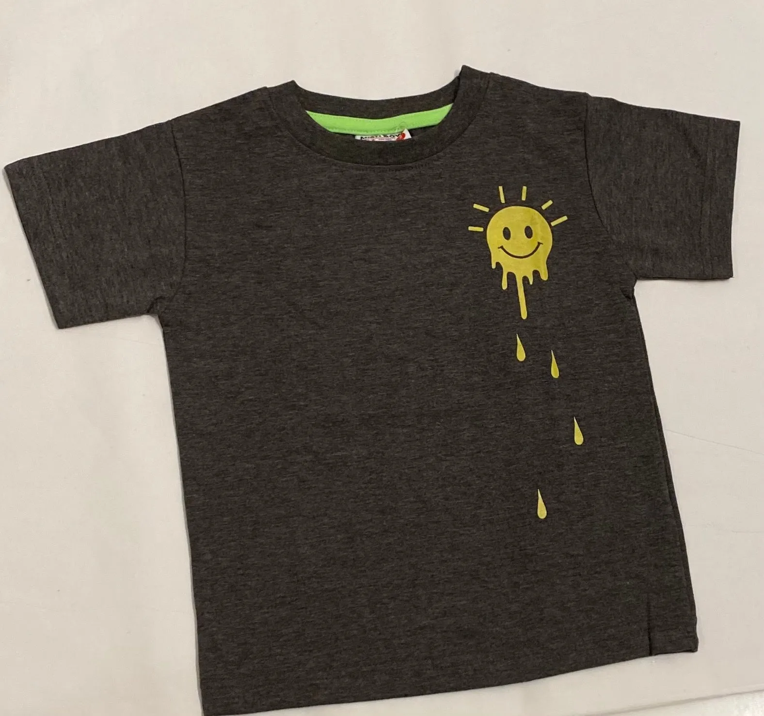 Graphic Tee Melting Sun - Charcoal