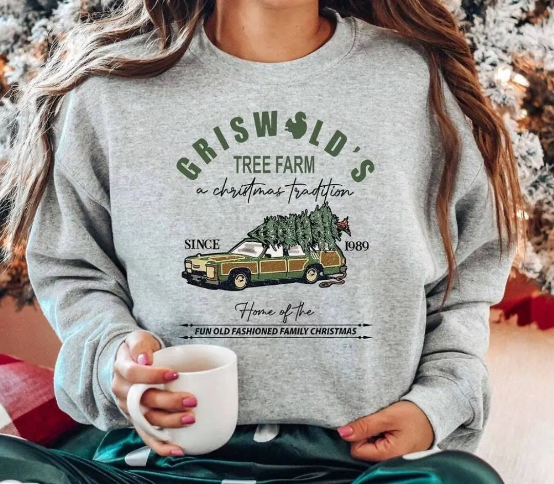 Griswold's Christmas Sweatshirt in Grey