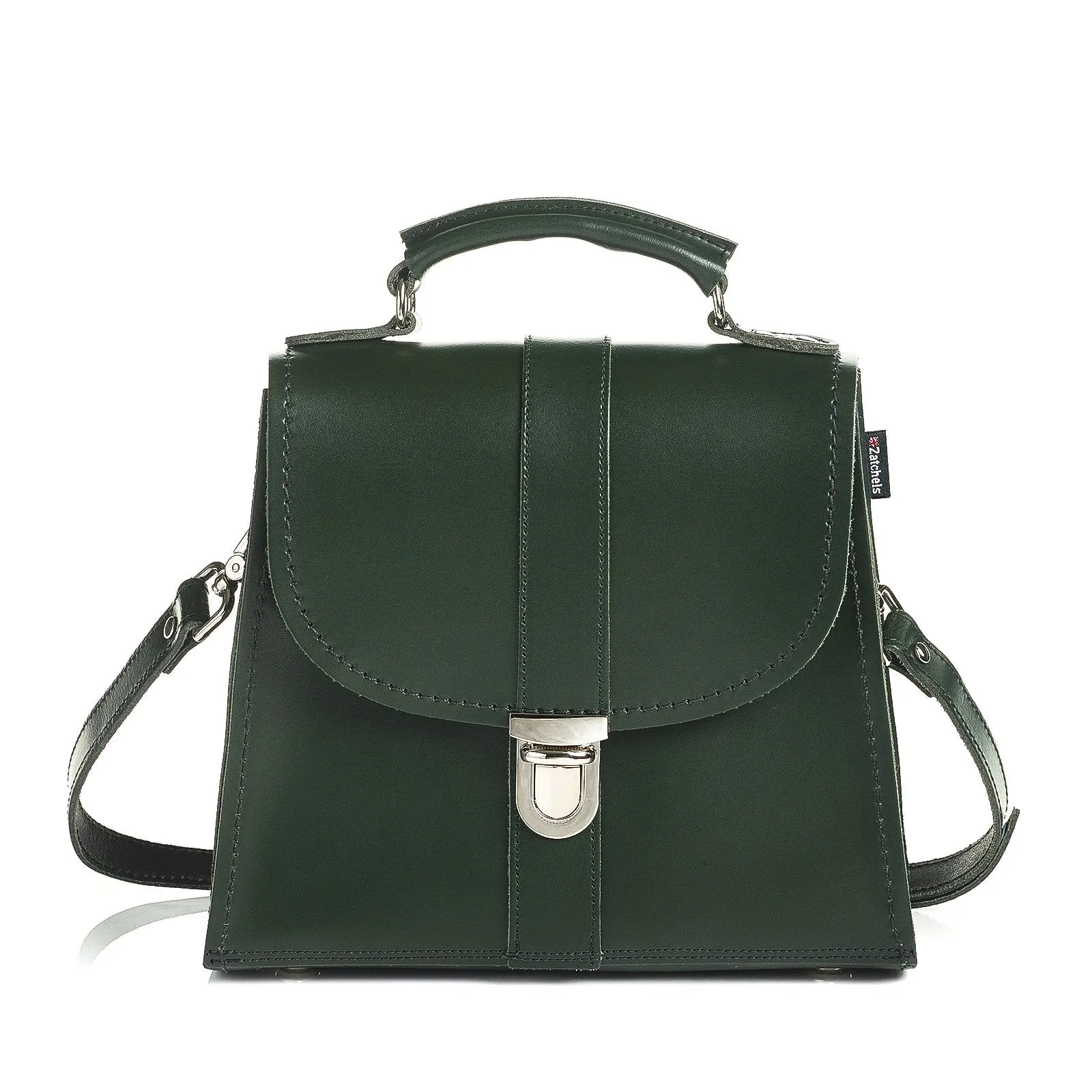 Handmade Leather Cross Body Bag - Ivy Green