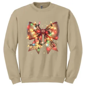 Holiday Lights Bow Sweatshirt or T-shirt