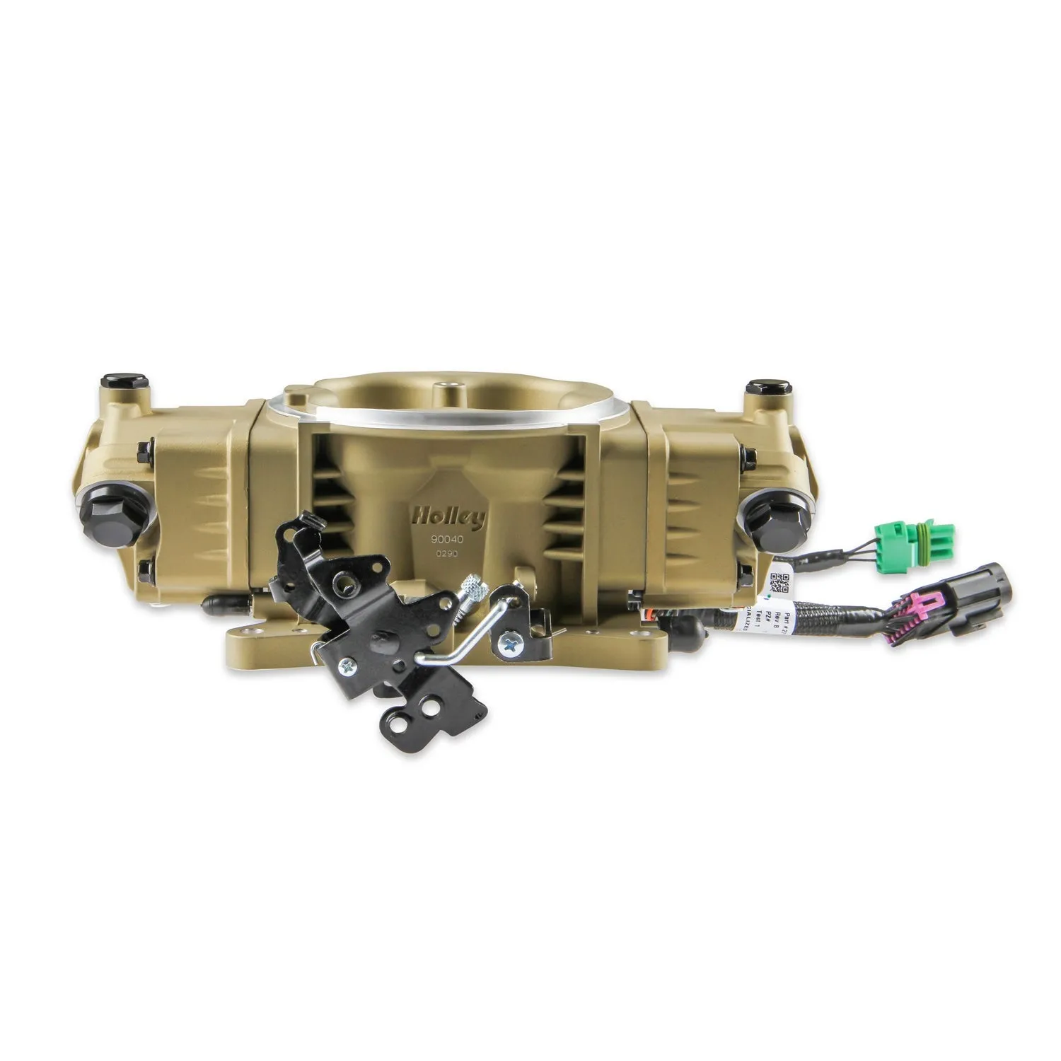 Holley EFI Terminator X Max Stealth Throttle Body Fuel Injection - Square Bore - Gold - GM LS-Series