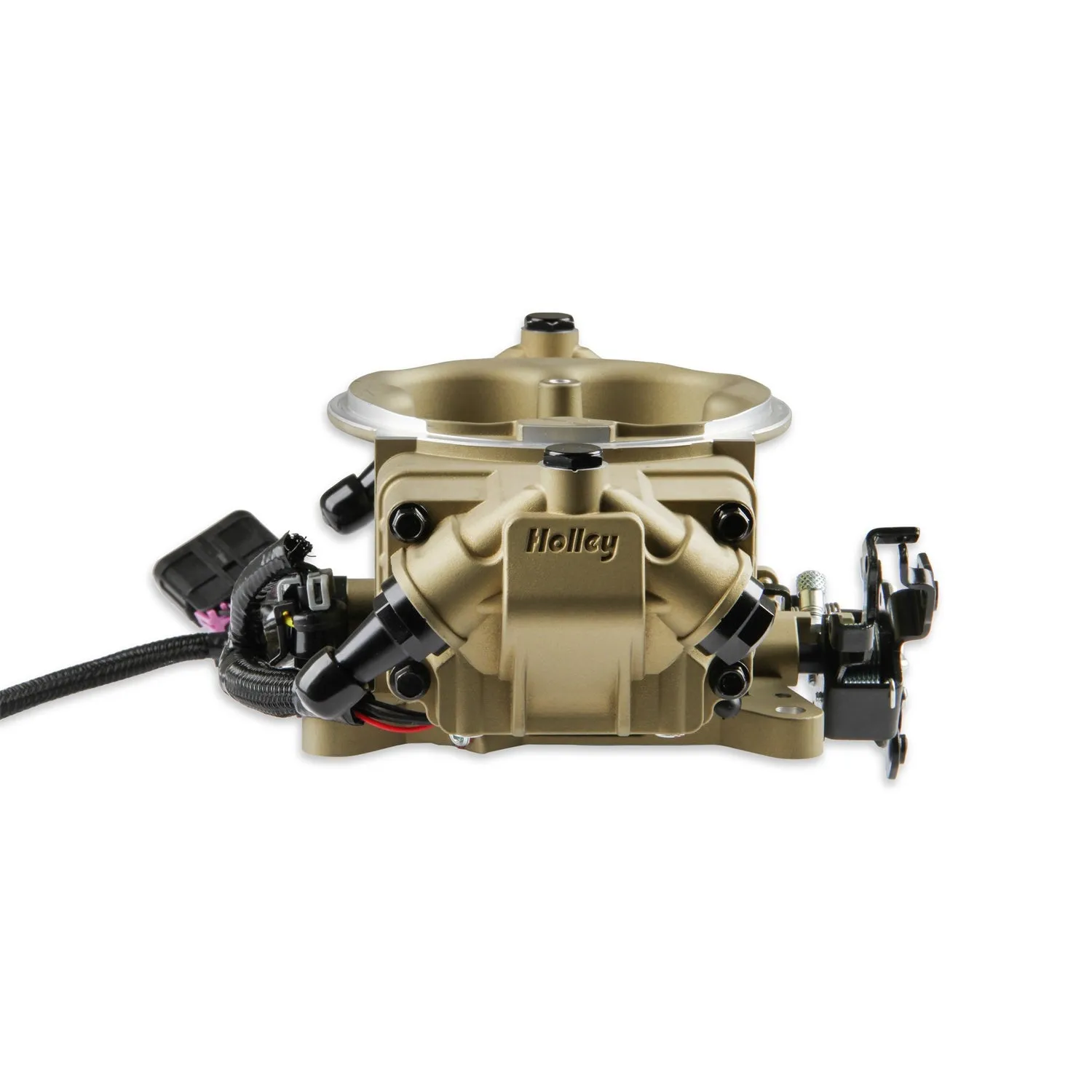 Holley EFI Terminator X Max Stealth Throttle Body Fuel Injection - Square Bore - Gold - GM LS-Series