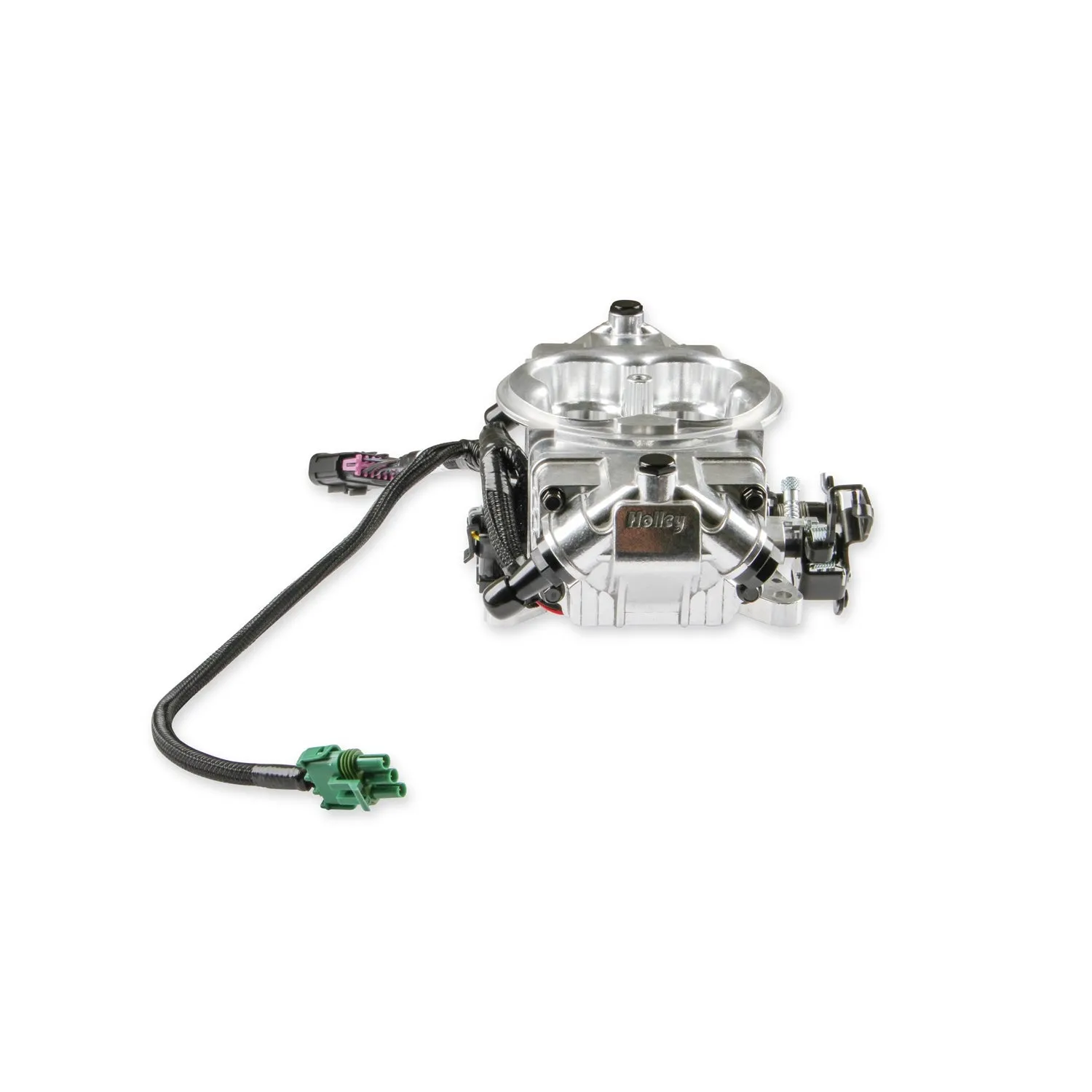 Holley EFI Terminator X Max Stealth Throttle Body Fuel Injection - Square Bore - Silver - Gm LS-Series