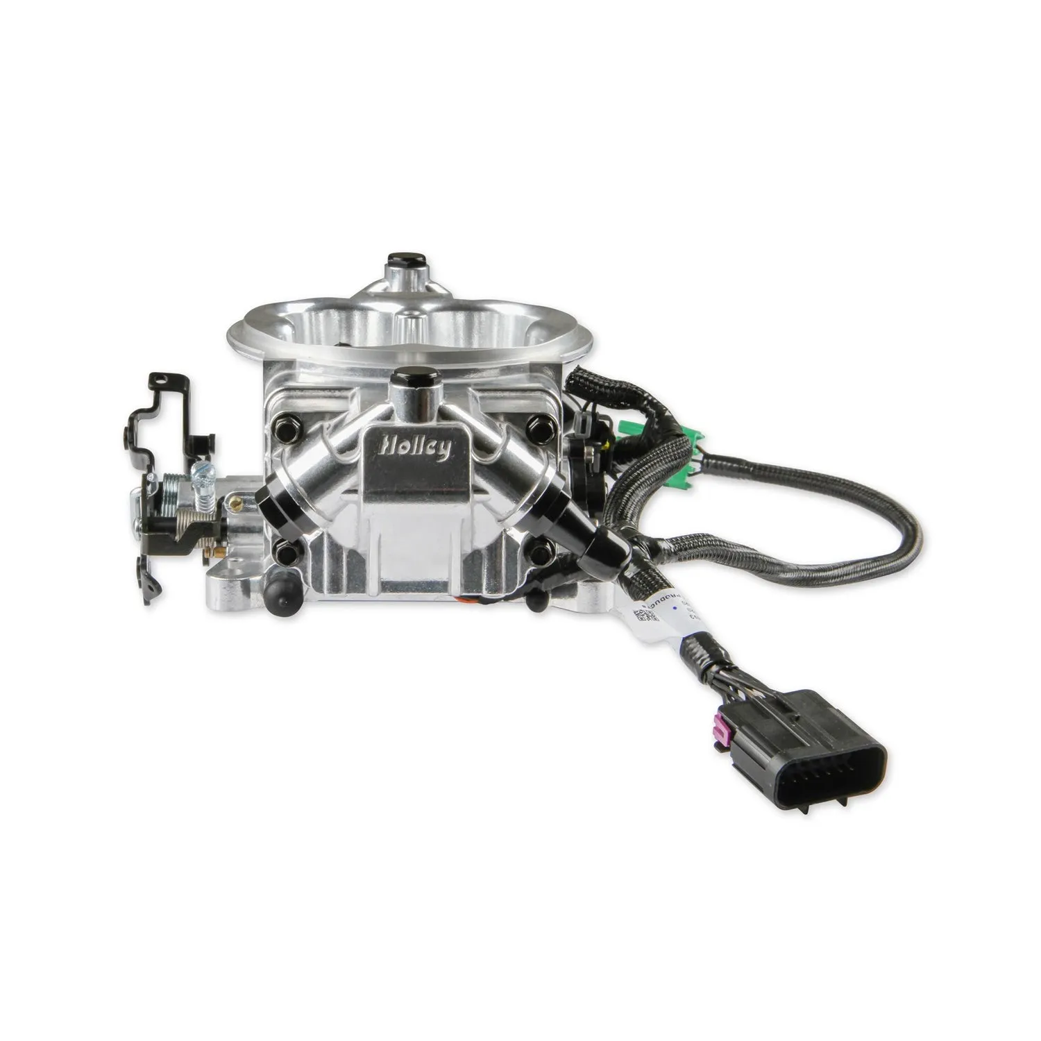 Holley EFI Terminator X Stealth Fuel Injection - Throttle Body - Square Bore - Silver - GM LS-Series