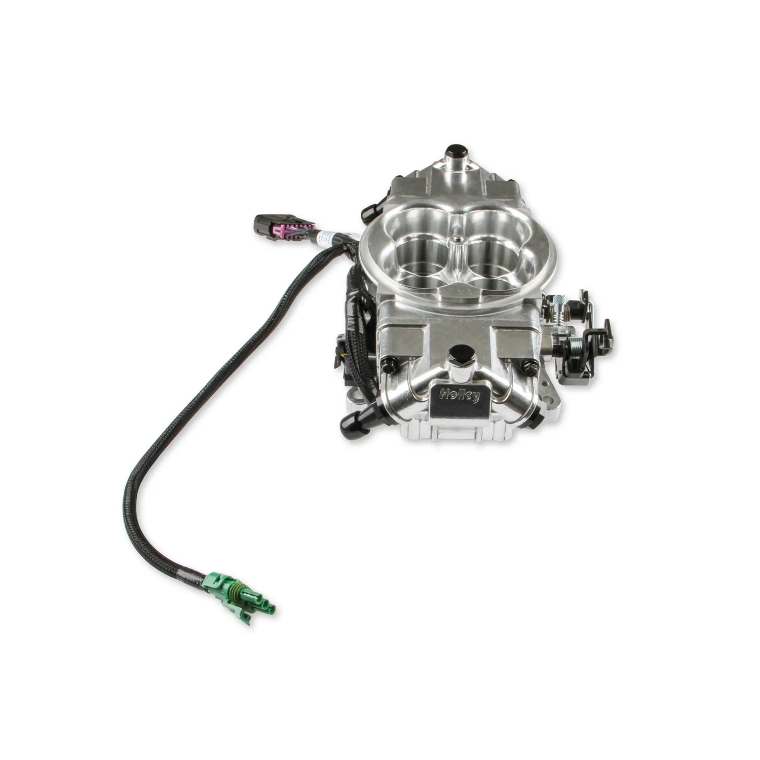 Holley EFI Terminator X Stealth Fuel Injection - Throttle Body - Square Bore - Silver - GM LS-Series