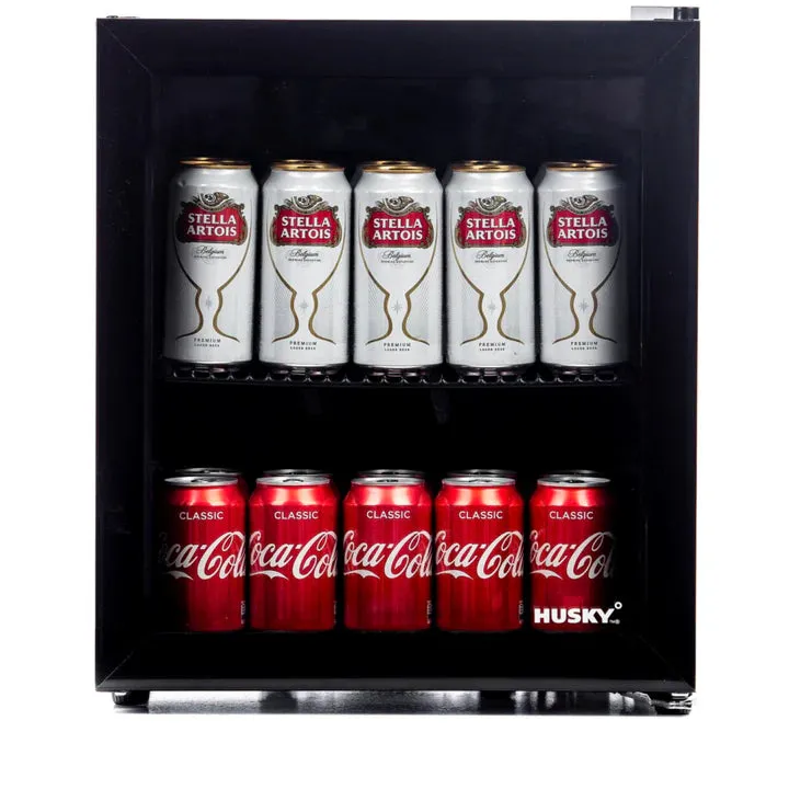 Husky 45 Litre Mini Fridge Drinks Chiller  Black HY192