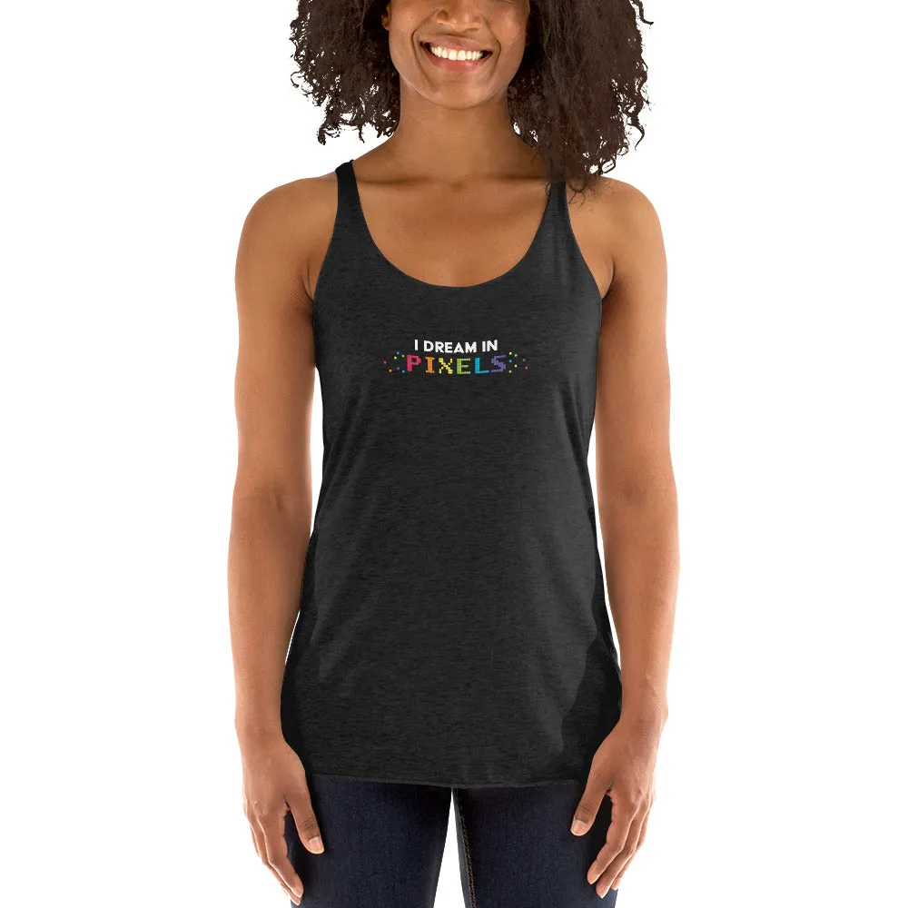 I Dream In Pixels Women's Racer-back Tank-top