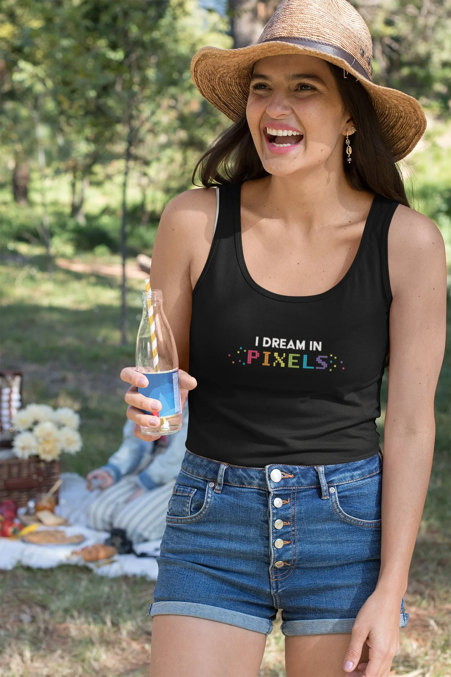 I Dream In Pixels Women's Racer-back Tank-top