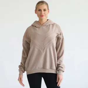 Isabella Ultra Soft Oversized Nursing & Pregnancy Hoodie (Taupe)