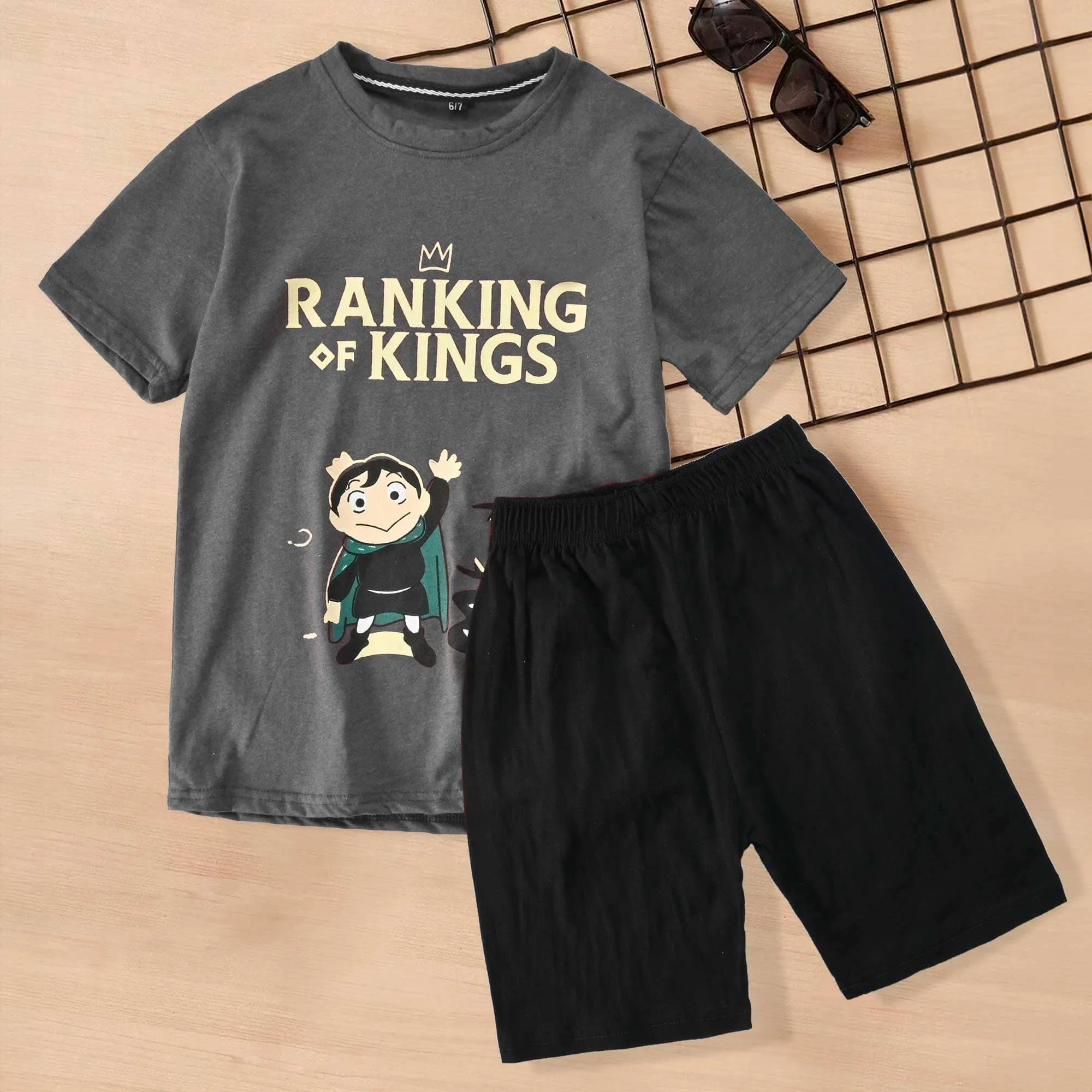 Kid's Ranking Of Kings Printed Twin Set