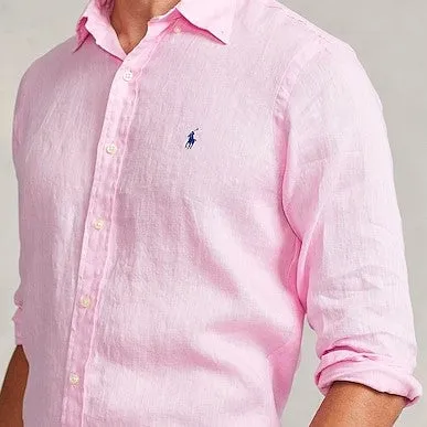 Linen Shirt - Bright Pink