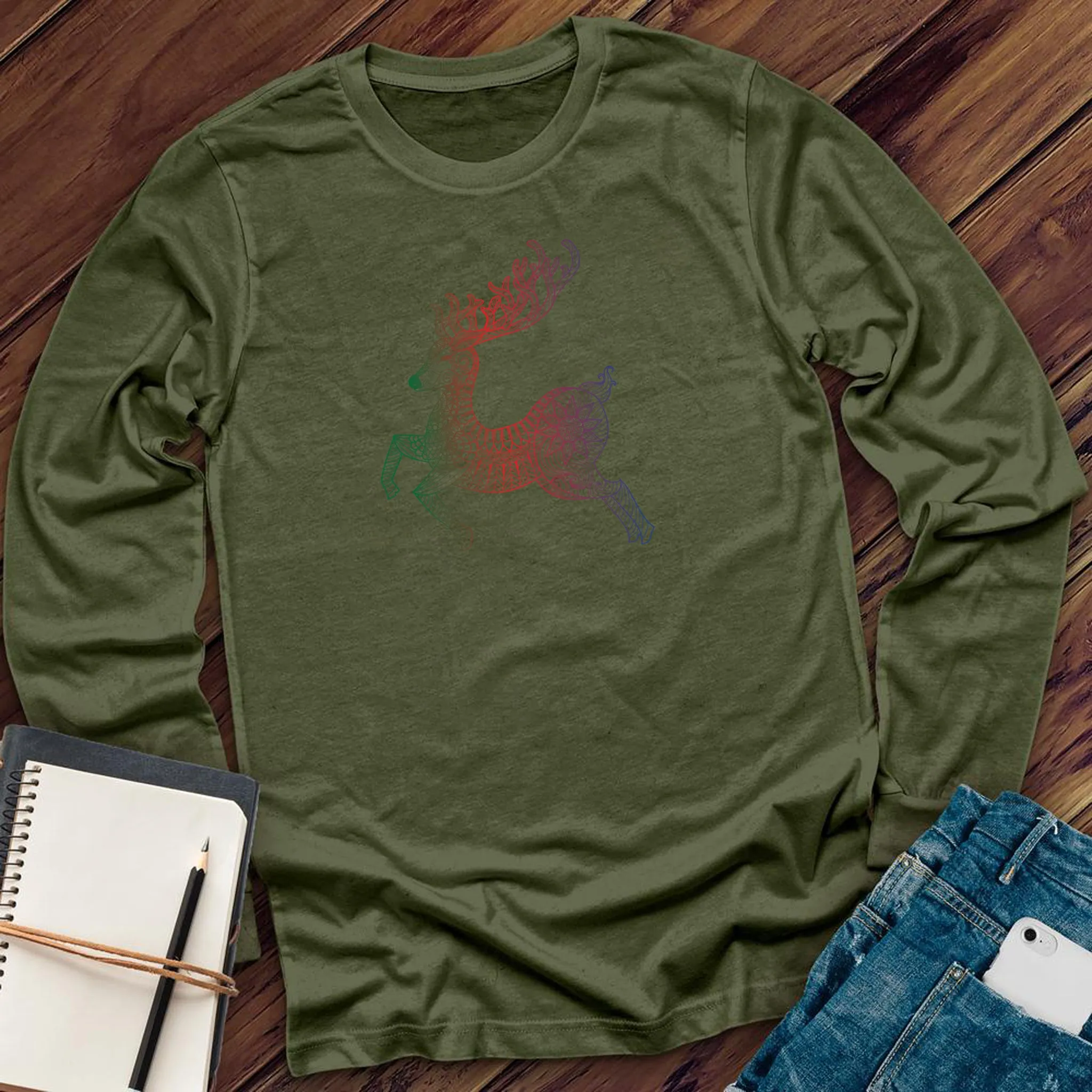 Mandala Reindeer Long Sleeve