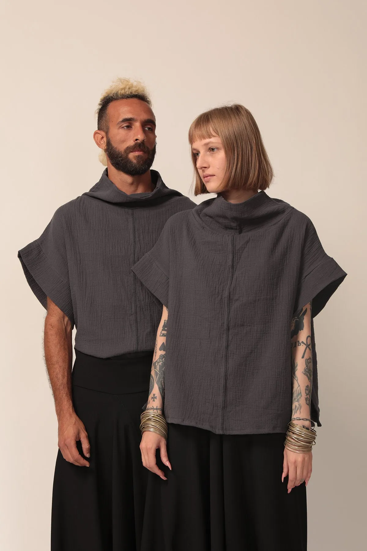 Men's Oversize Black Cotton Top