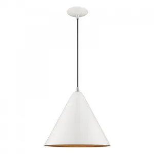 METAL 1 LIGHT MINI PENDANT, SHINY WHITE