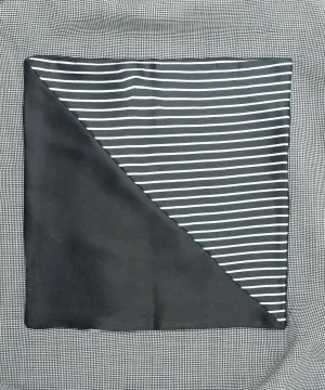 Monochrome  Black Pocket Square