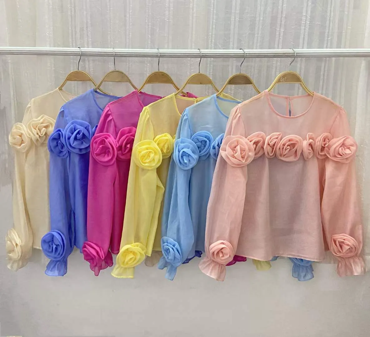 Organza flower top with inner