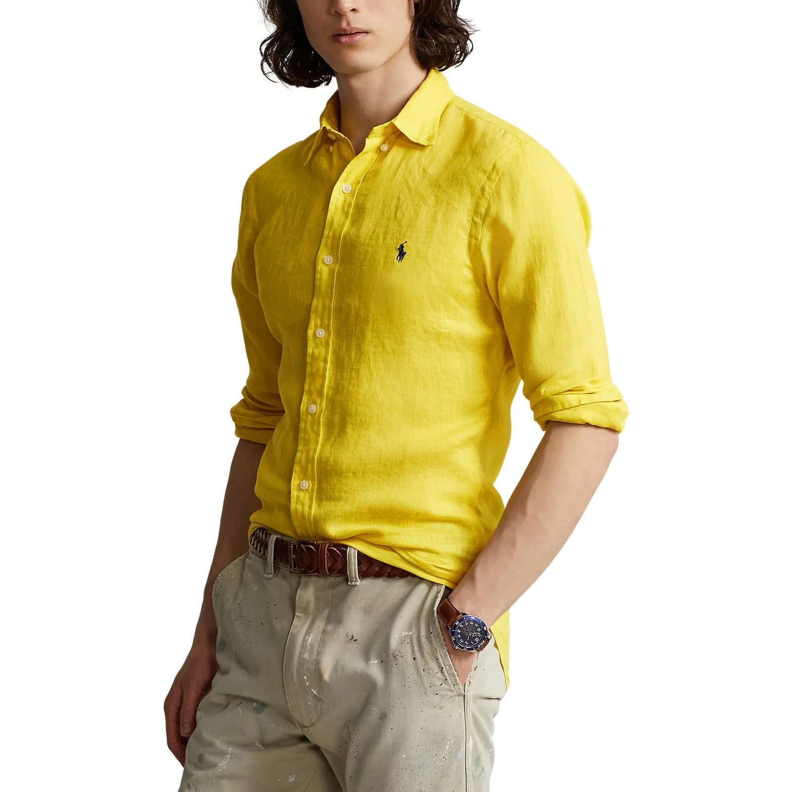 Polo Ralph Lauren - Custom Fit Linen Shirt - Lemon