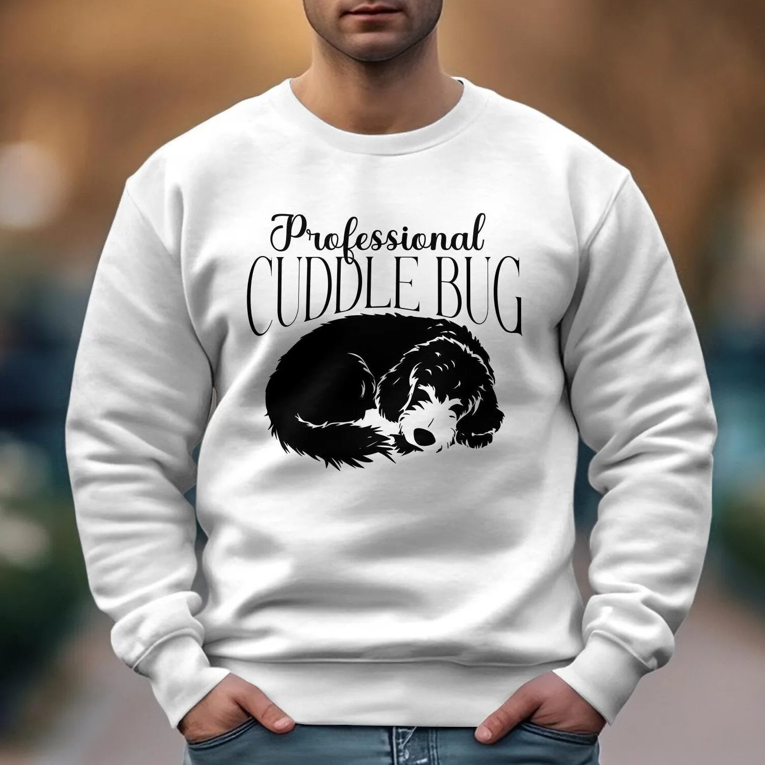 Professional Cuddle Bug Goldendoodle Dog Lover Tee, Cute Sleeping Puppy Shirt, Pet Owner Gift, Cozy Animal Graphic T-Shirt, Casual Wear